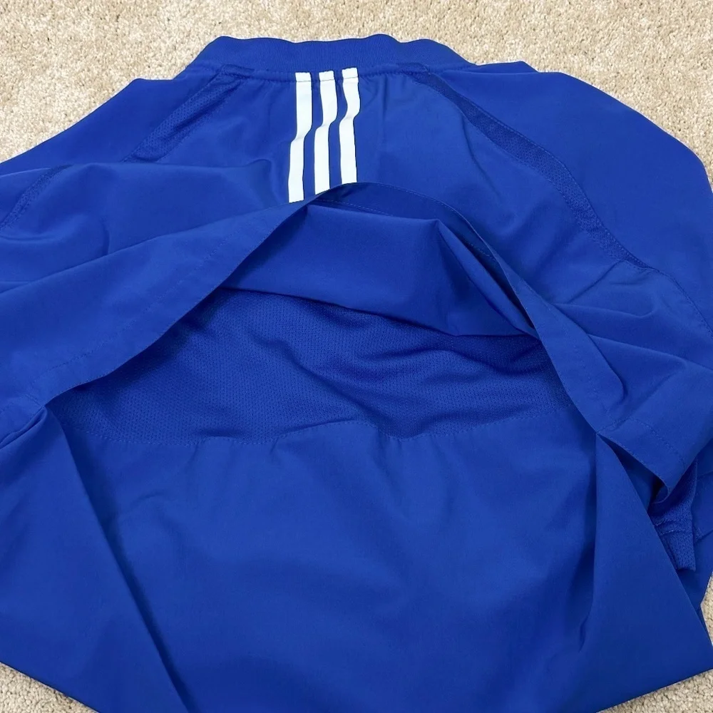 Adidas Blue Quarter Zip Short Sleeve Windbreaker Pullover